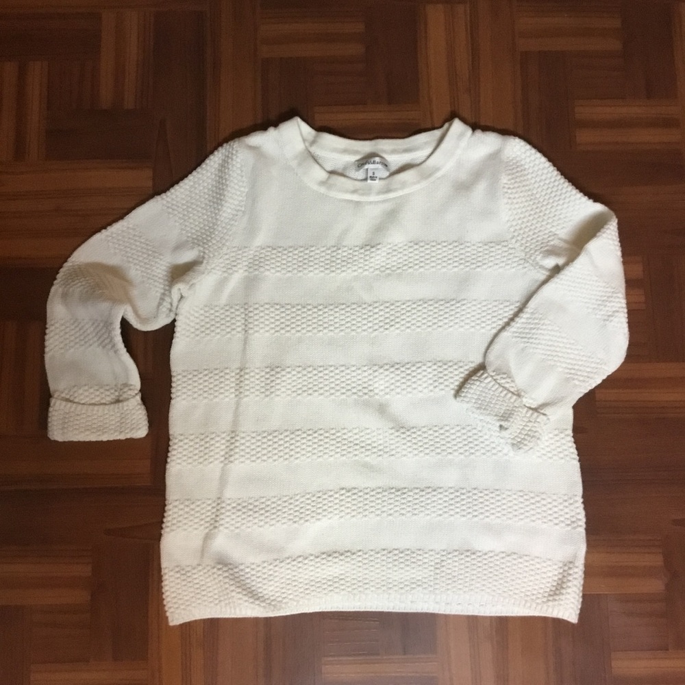 White Knit Sweatshirt